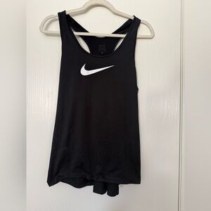Nike Black Tank Top with White Logo